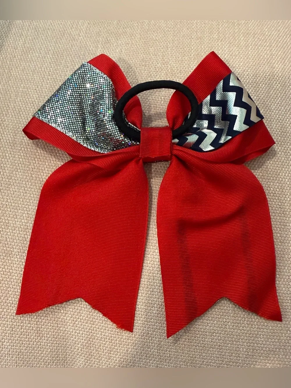 ⛱️NEW Navy & Red Cheer Bow